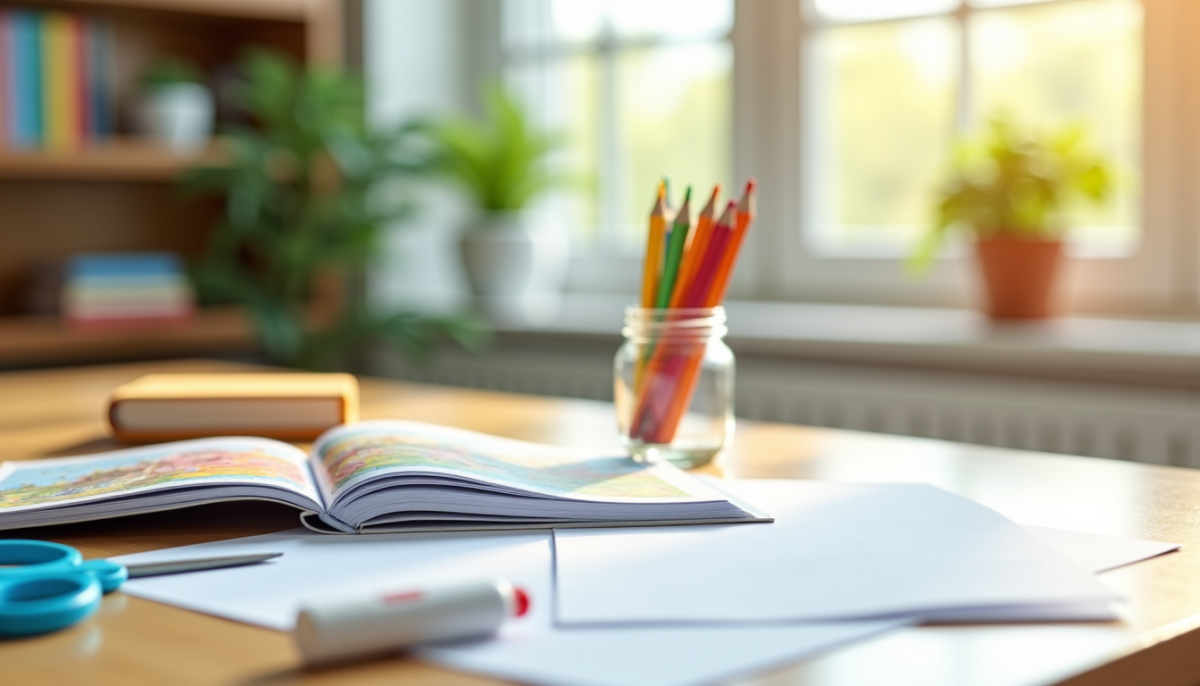 Préparer l'usage d'un livre d'activités : matériel et espace nécessaires